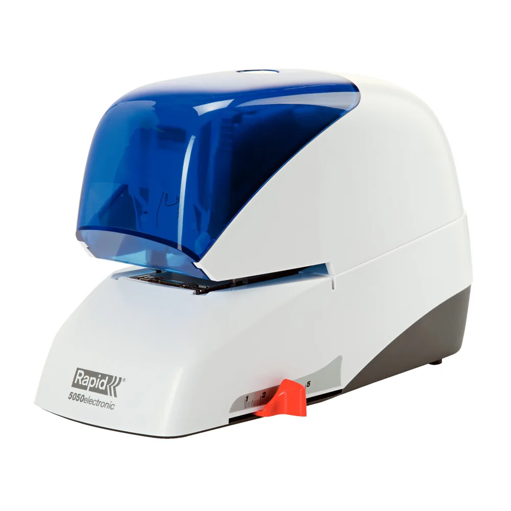 Grapadora Electrica Rapid 5050E Capacidad 50 Hojas Usa Casette Grapas 5050E Color Azul