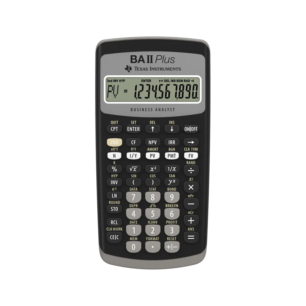 Calculadora Financiera Texas Instruments Ba Ii Plus Pantalla 1 Linea 10 Digitos