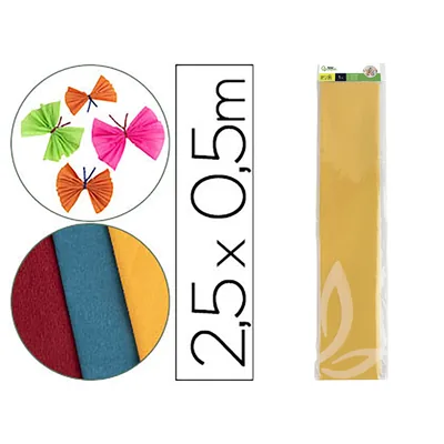 LIDERPAPEL Papel Crespon Liderpapel 50 CM X 2.5M 34G/M2 Amarillo Oro