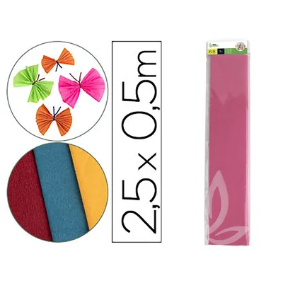 LIDERPAPEL Papel Crespon Liderpapel 50 CM X 2.5M 34G/M2 Rosa