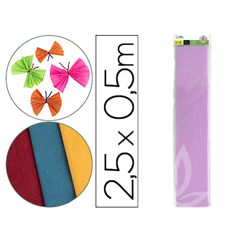 Papel Crespon Liderpapel 50 CM X 2.5M 34G/M2 Lila