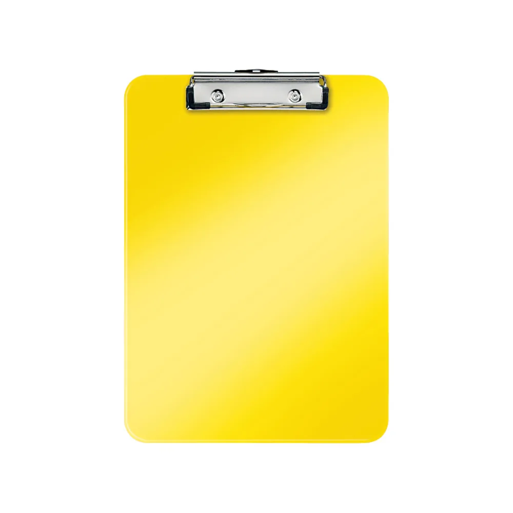 Carpeta Leitz Wow Plastico Rigido DIN A4 con Pinza Superior Color Amarillo