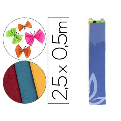 LIDERPAPEL Papel Crespon Liderpapel 50 CM X 2.5M 34G/M2 Azul