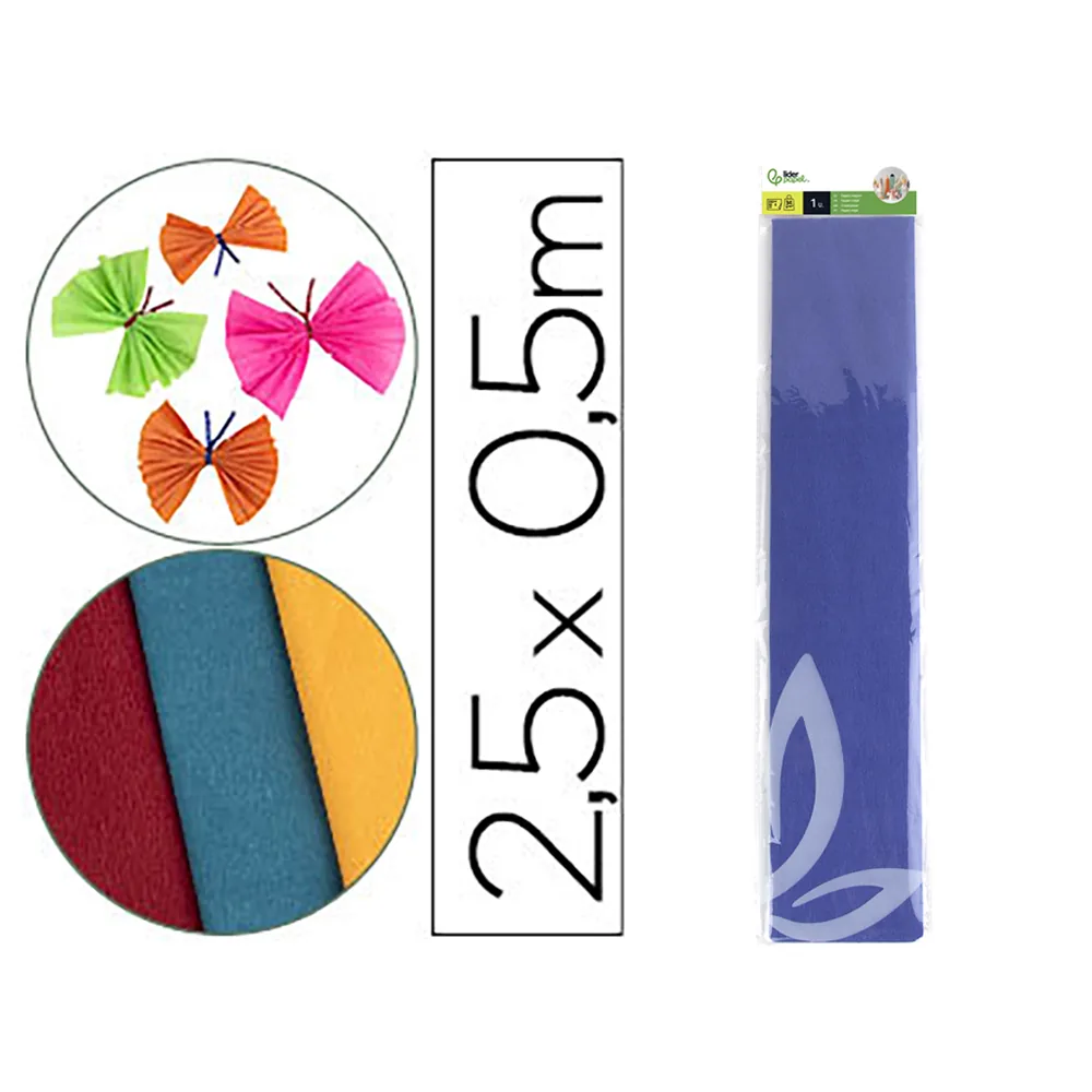 Papel Crespon Liderpapel 50 CM X 2.5M 34G/M2 Azul Marino