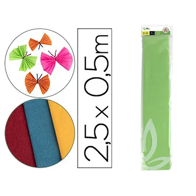 LIDERPAPEL Papel Crespon Liderpapel 50 CM X 2.5M 34G/M2 Verde Claro