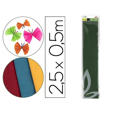 LIDERPAPEL Papel Crespon Liderpapel 50 CM X 2.5M 34G/M2 Verde Oliva