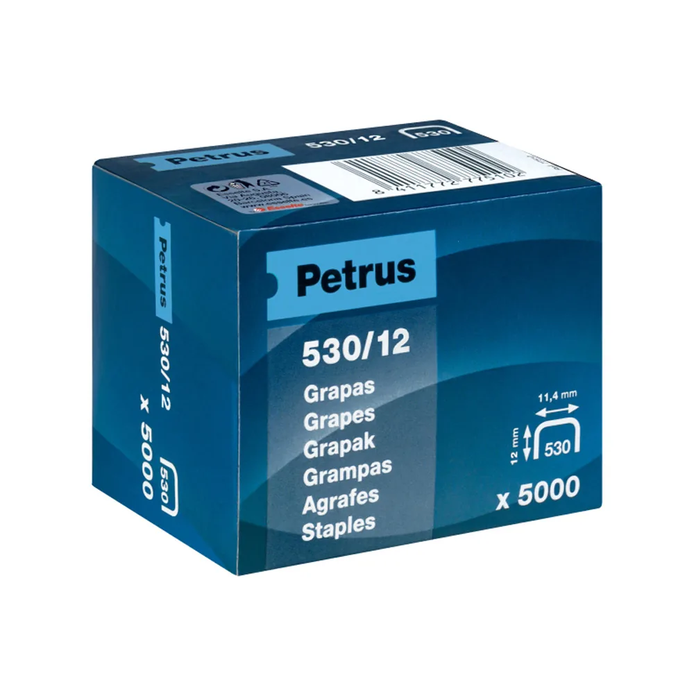 Grapas Petrus N 530/12 Caja de 5000 Unidades