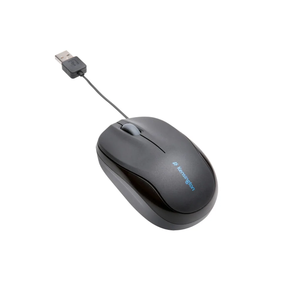 Raton Kensington Optico Pro Fit 3 Botones 1000 Dpi con Cable Retractilcolor Negro