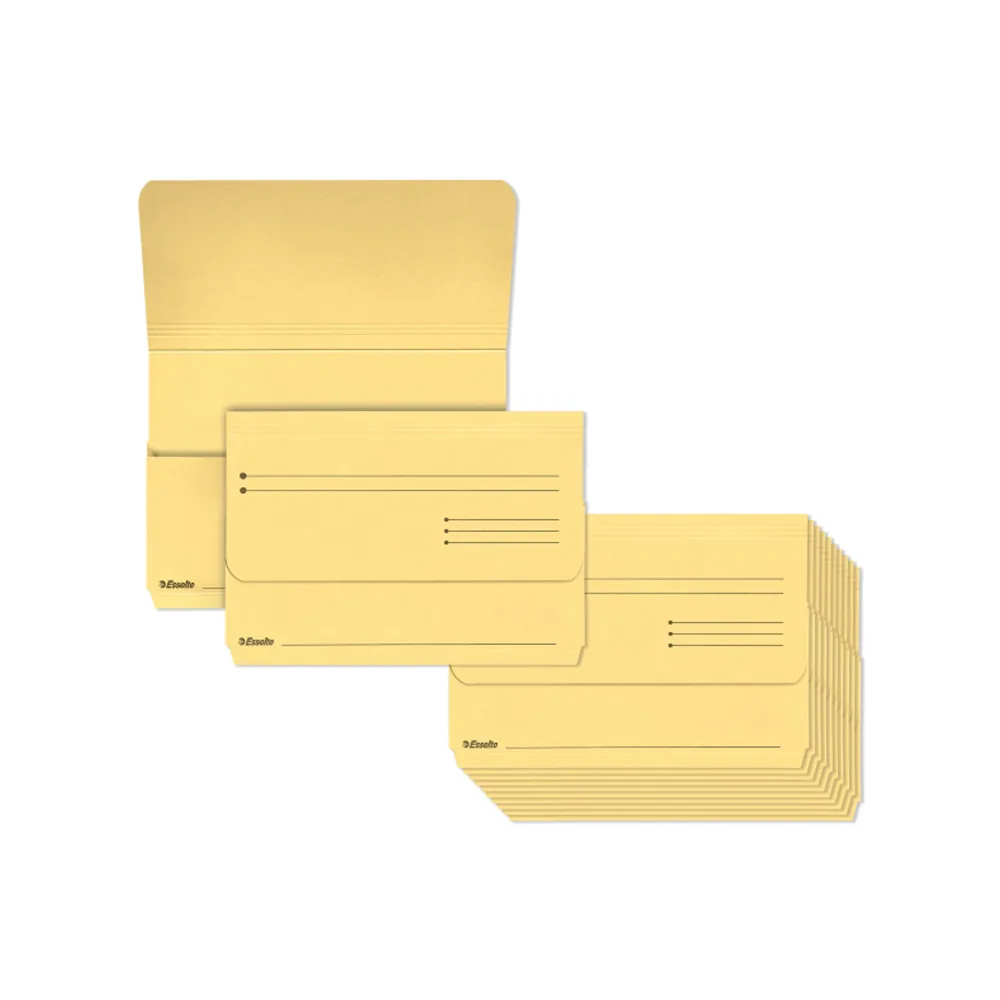 Subcarpeta Cartulina Esselte Pocket Folio Color Amarillo 275 GR