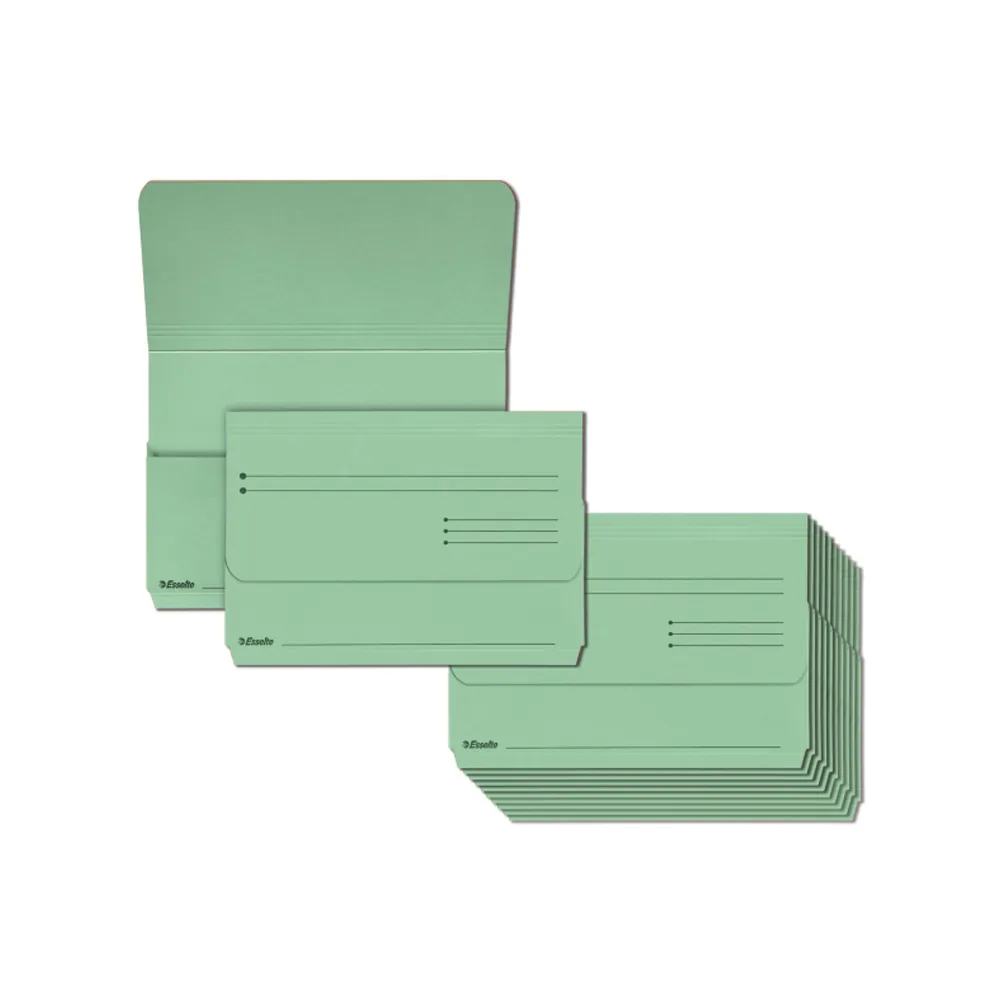 Subcarpeta Cartulina Esselte Pocket Folio Color Verde 275 GR