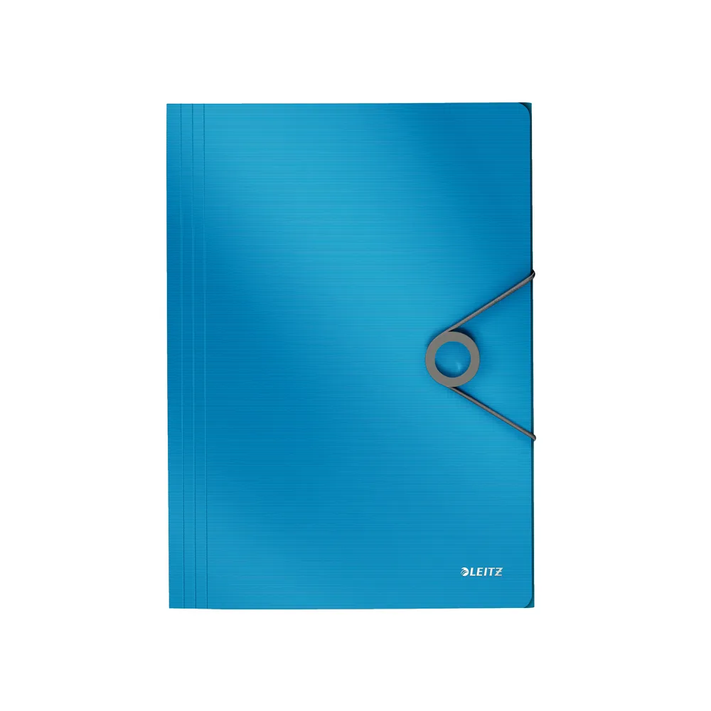 Carpeta Leitz Wow Gomas Solapas Solid Polipropileno DIN A4 Color Azul