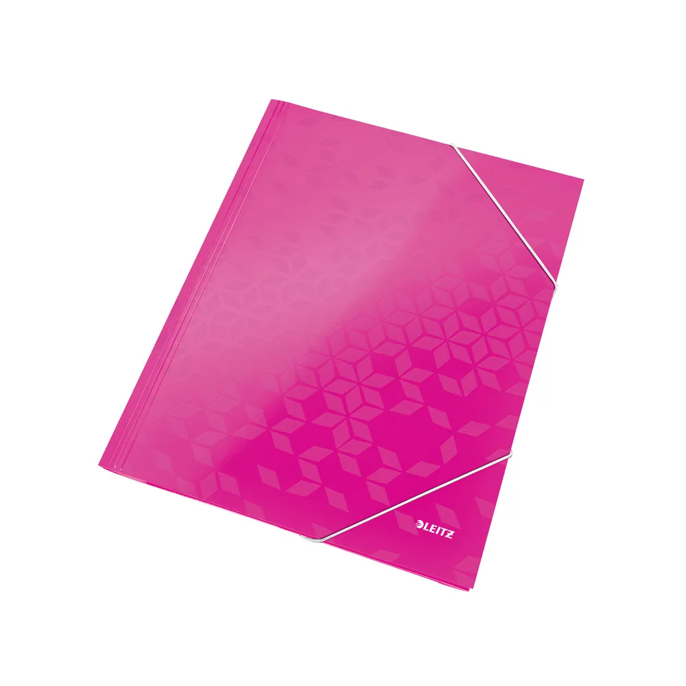 Carpeta Leitz Wow Gomas Solapas Carton DIN A4 Color Fucsia