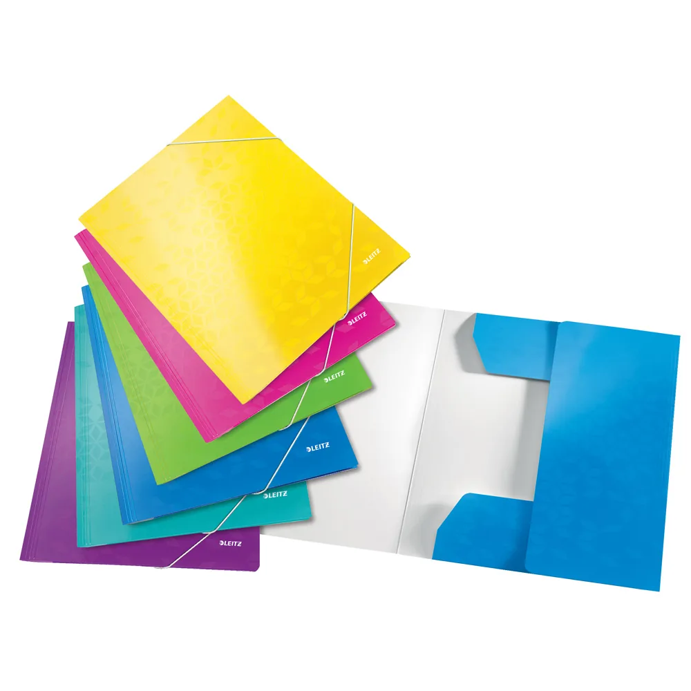 Carpeta Leitz Wow Gomas Solapas Carton DIN A4 Pack 6 Unidades Colores Surtidos