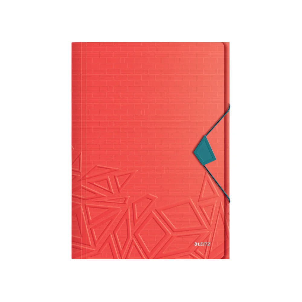 Carpeta Leitz Wow Gomas Solapas Polipropileno Urban Chic DIN A4 Color Rojo