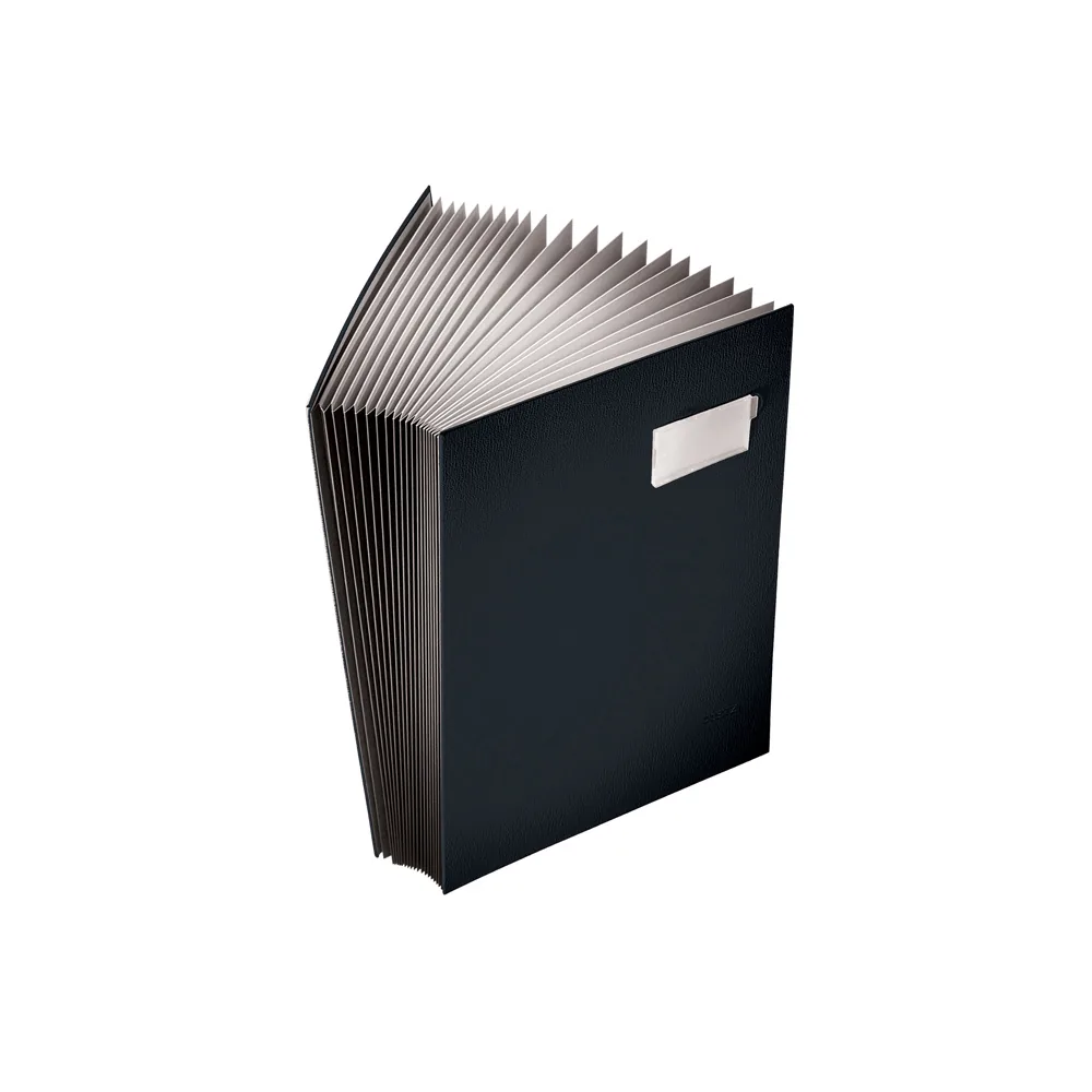 Portafirmas Leitz Tapa Polipropileno 20 Departamentos con Tarjetero Color Negro 240X340 MM