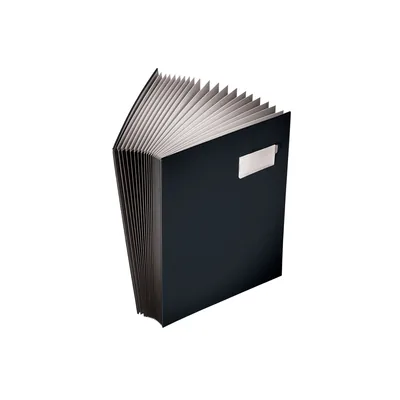 LEITZ Portafirmas Leitz Tapa Polipropileno 20 Departamentos con Tarjetero Color Negro 240X340 MM