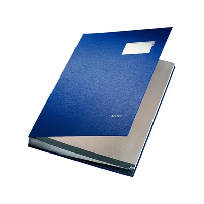 LEITZ Portafirmas Leitz Tapa Polipropileno 20 Departamentos con Tarjetero Color Azul 240X340 MM