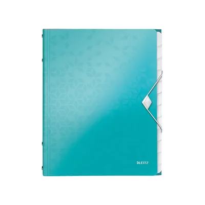 LEITZ Carpeta Clasificadora Leitz Wow Tapa Polipropileno 12 Separadores DIN A4 Color Turquesa