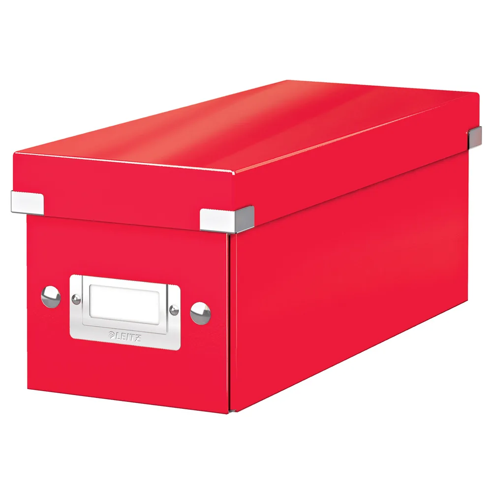 Caja de Almacenamiento Leitz Click & Store CD Box Color Rojo 143X147X352 MM