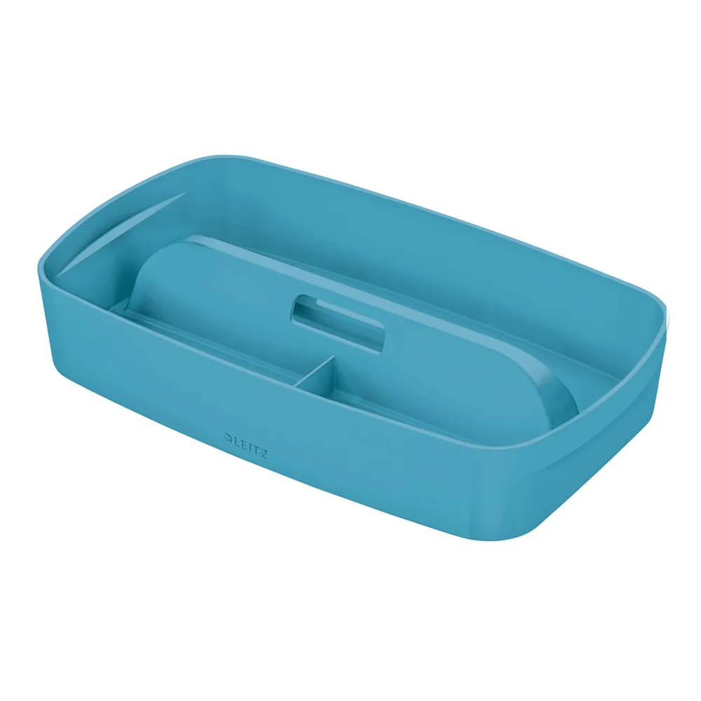 Bandeja Organizadora Leitz Mybox Cosy Pequeña con Asa Color Azul