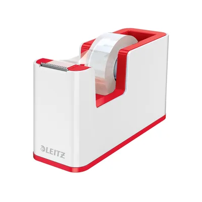 LEITZ Portarrollo Sobremesa Leitz Wow Dual para Cinta de 33 M Color Rojo/blanco