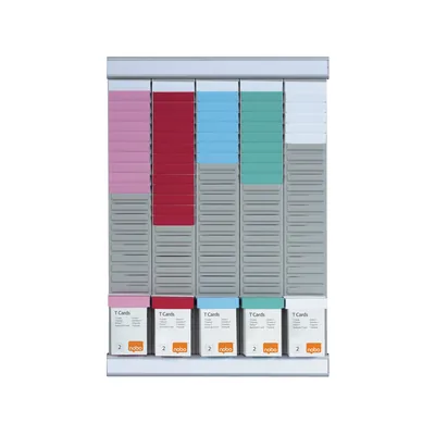 NOBO Kit Planificador Semanal Nobo 5 Columnas 24 Ranuras Fichas T 480X320X40 MM