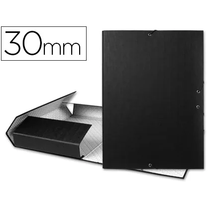 Carpeta Proyectos Liderpapel Folio Lomo 30MM Carton Forrado Negra