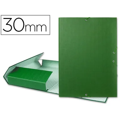 LIDERPAPEL Carpeta Proyectos Liderpapel Folio Lomo 30MM Carton Forrado Verde