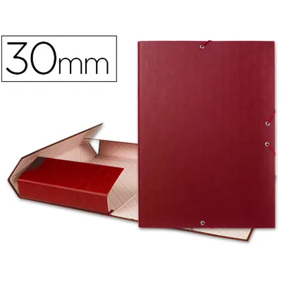 LIDERPAPEL Carpeta Proyectos Liderpapel Folio Lomo 30MM Carton Forrado Roja
