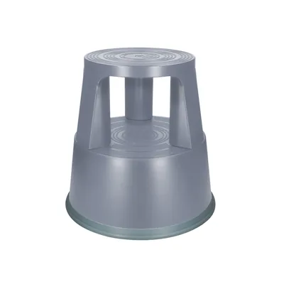 Q-CONNECT Taburete Q-Connect Ruedas Retractiles Tres Ruedas Dos Niveles Color Gris