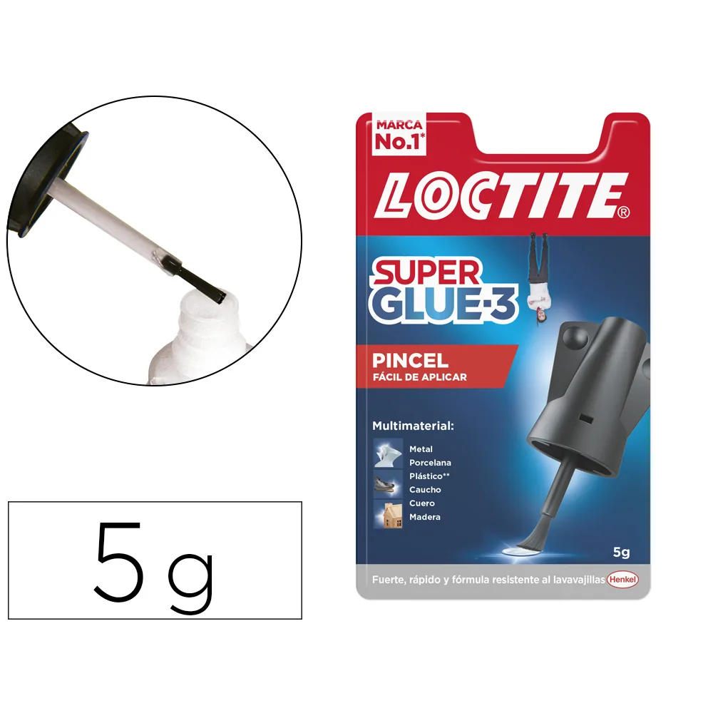 Pegamento Loctite 5 G Aplicador de Pincel Adhesivo Instantaneo