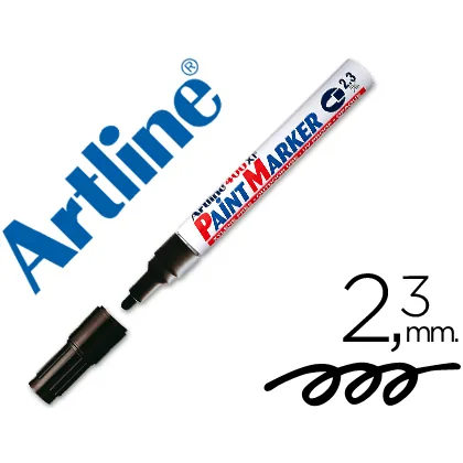 Rotulador Artline Marcador Permanente EK-400 Xf Negro -punta Redonda 2.3 MM -metal Caucho y Plastico