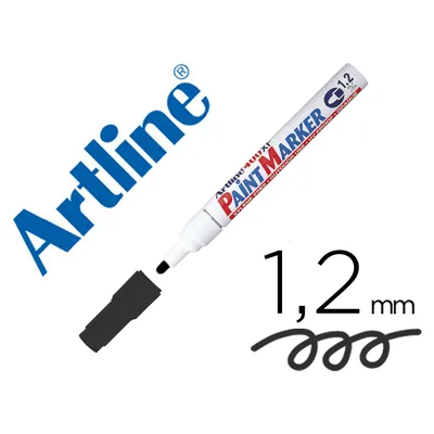 ARTLINE Rotulador Artline Marcador Permanente EK-440 Xf Negro -punta Redonda 1.2 MM -metal Caucho y Plastico