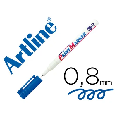 ARTLINE Rotulador Artline Marcador Permanente EK-444 Xf Azul -punta Redonda 0.8 MM -metal Caucho y Plastico