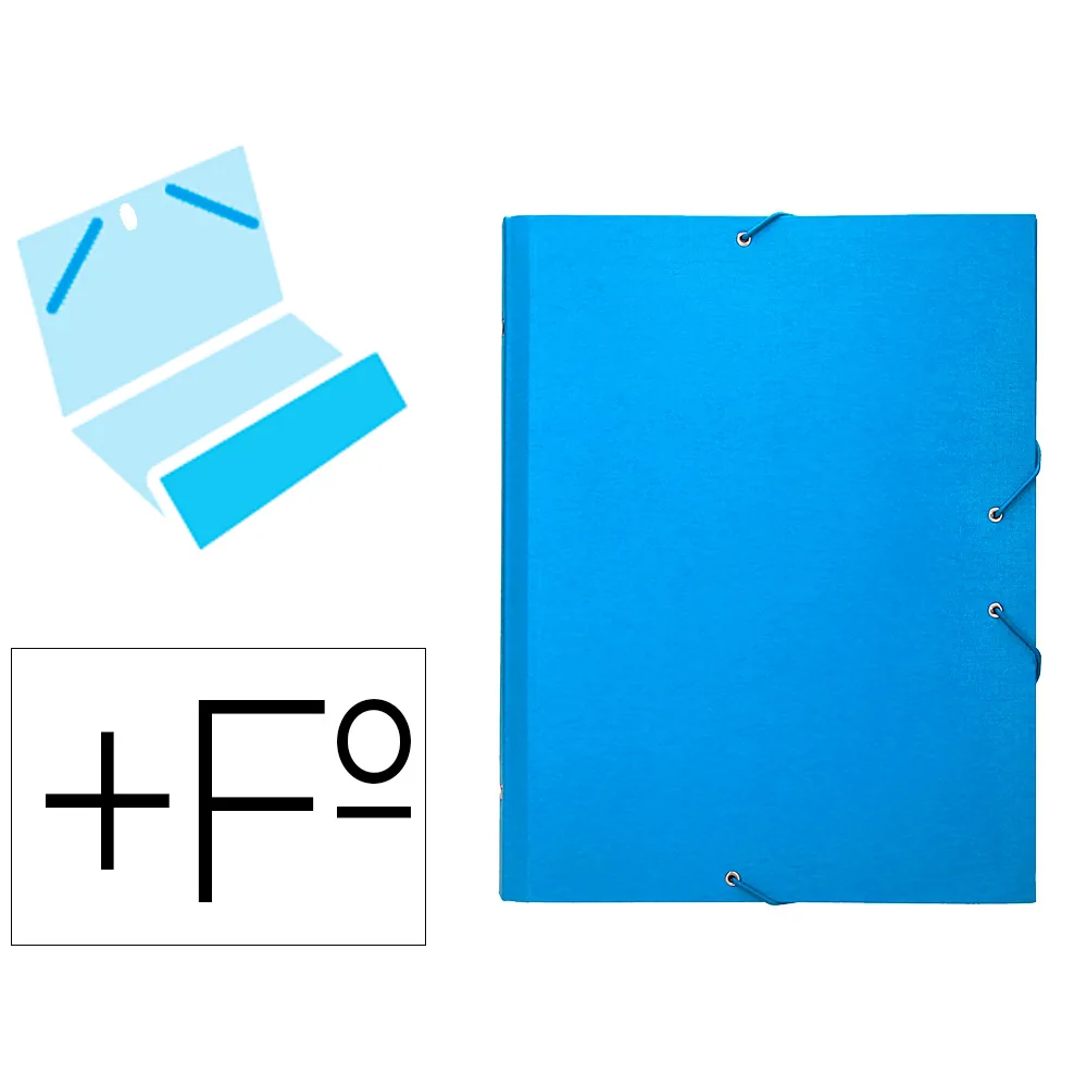 Carpeta Clasificadora Liderpapel 12 Departamentos Folio Prolongado Carton Forrado Celeste