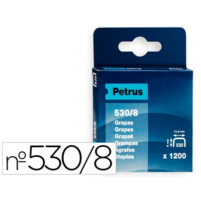 PETRUS Grapas Petrus Nº 530/8 Caja de 1200 Unidades