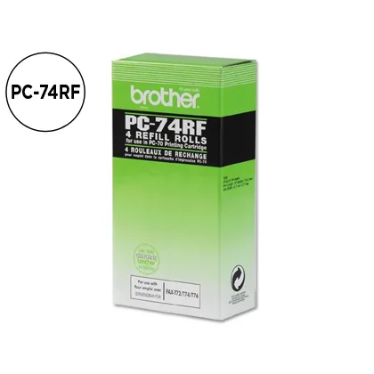 Repuesto Fax T104/106 Brother de Transferencia Termica 4 Bobinas Duracion 140 Paginas