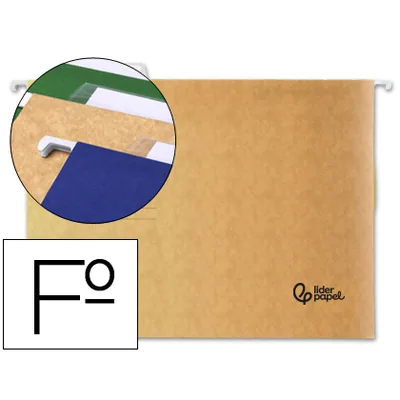 LIDERPAPEL Carpeta Colgante Liderpapel Folio Kraft