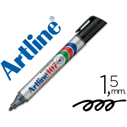 Rotulador Artline Marcador Permanente 107 Negro Punta Redonda