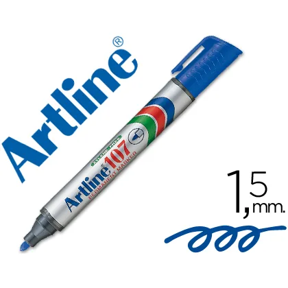 Rotulador Artline Marcador Permanente 107 Azul Punta Redonda