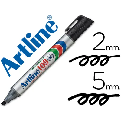 ARTLINE Rotulador Artline Marcador Permanente 109 Negro Punta Biselada