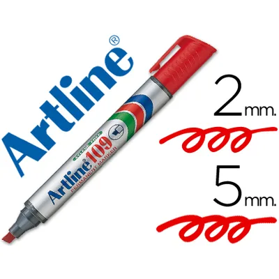ARTLINE Rotulador Artline Marcador Permanente 109 Rojo Punta Biselada