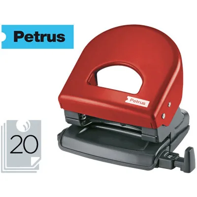 PETRUS Taladrador Petrus 62 Color Rojo Capacidad 20 Hojas