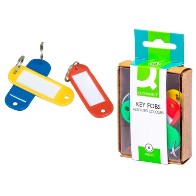 Q-CONNECT Llavero Portaetiquetas Q-Connect Caja de 6 Unidades Colores Surtidos