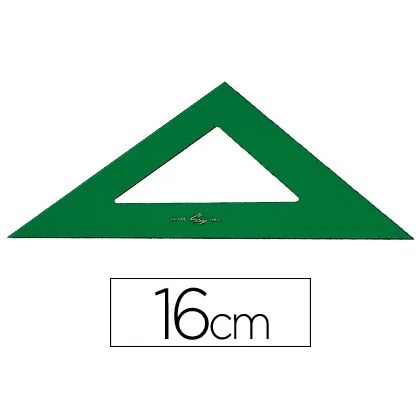 Escuadra Faber Castell 16 CM Plastico Verde