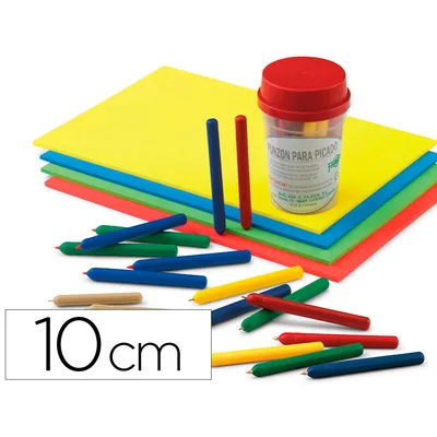 FAIBO Punzon Faibo Plastico con Punta de Acero Latonado 10 CM Colores Surtidos