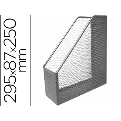 Revistero Metalico Q-Connect Rejilla GXA29 Gris 87X295X250 MM