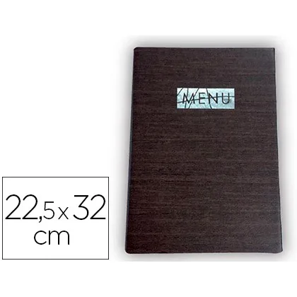 Porta Menus Liderpapel Pu con Sujeccion en Esquinas para 2 Hojas 22,5 X 32 CM