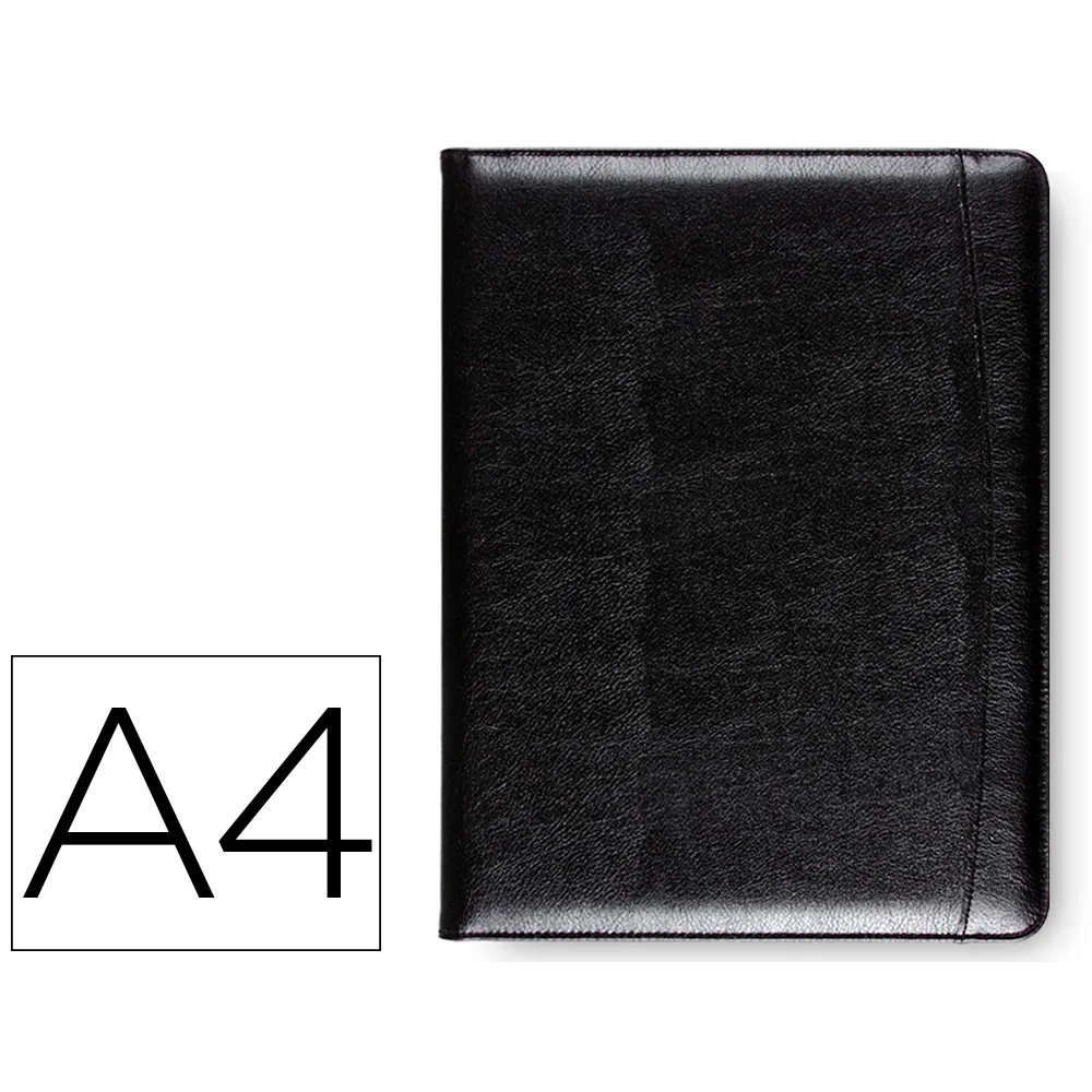 Carpeta Portafolios Q-Connect Sin Cremallera Sin Asas con Departamentos Interiores Colornegro 320X250 MM