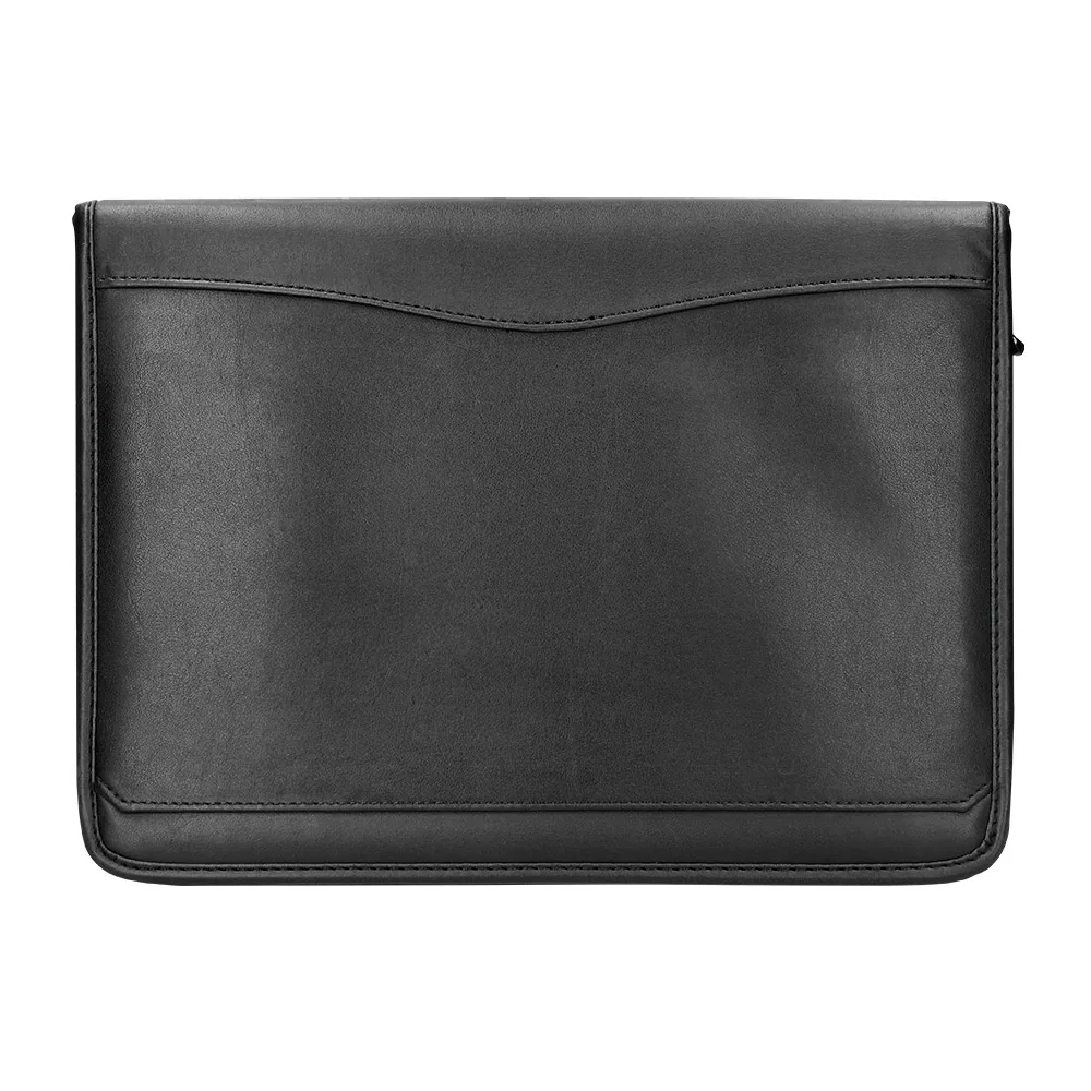 Carpeta Portafolios Q-Connect Cremallera 4 Anillas 20 MM Concalculadora con Bolsa para Movil Color Negro 260X355 MM